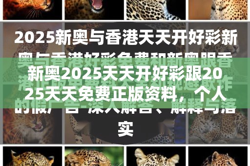 新奥2025天天开好彩跟2025天天免费正版资料，个人释义、专家解析解释与落实?留心虚假的虚架势